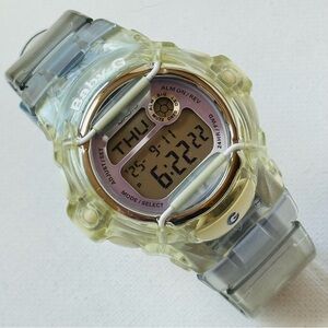 Casio Baby-G Women's Blue Jelly Digital Watch Blowfish Cat Dog 3252 BG-169R